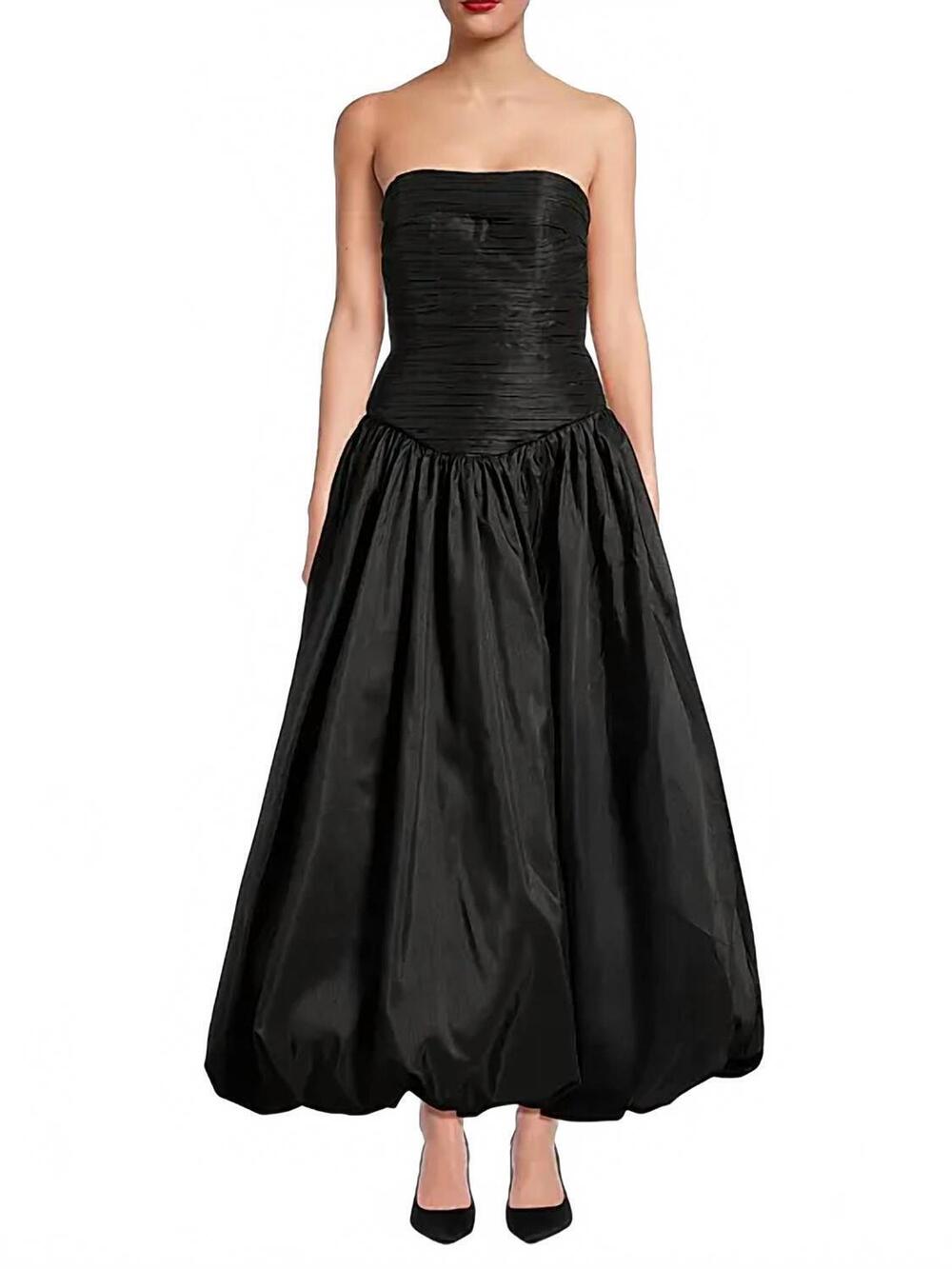 NEW HUTCH georgina bubble cocktail midi dress in black